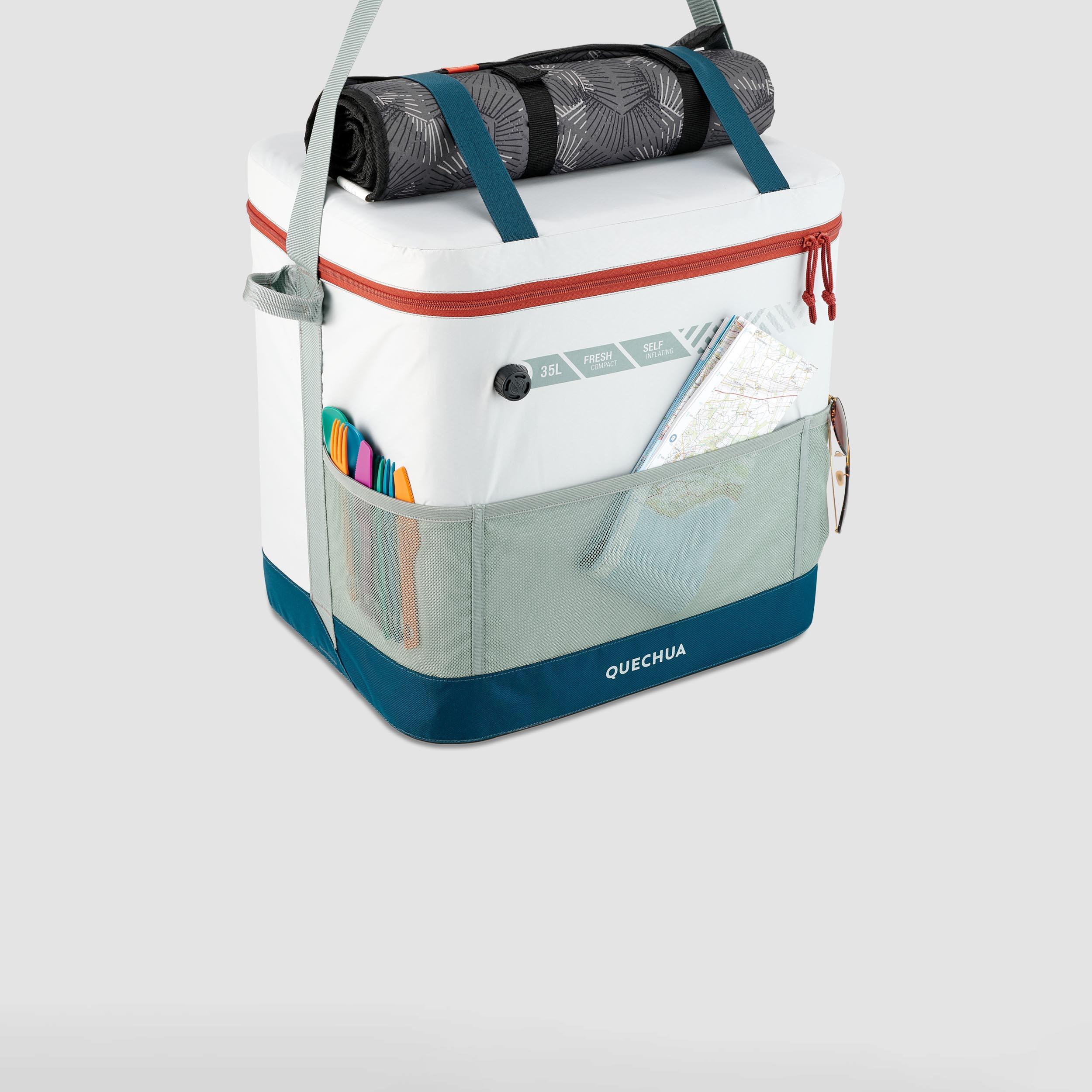 Camping Self-Inflating Cooler 35 L - Compact Fresh - QUECHUA