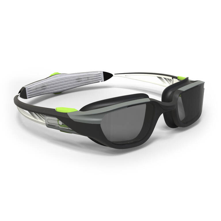 Swimming Goggles TURN Size L Smoked Lenses - Black/Grey/Yellow