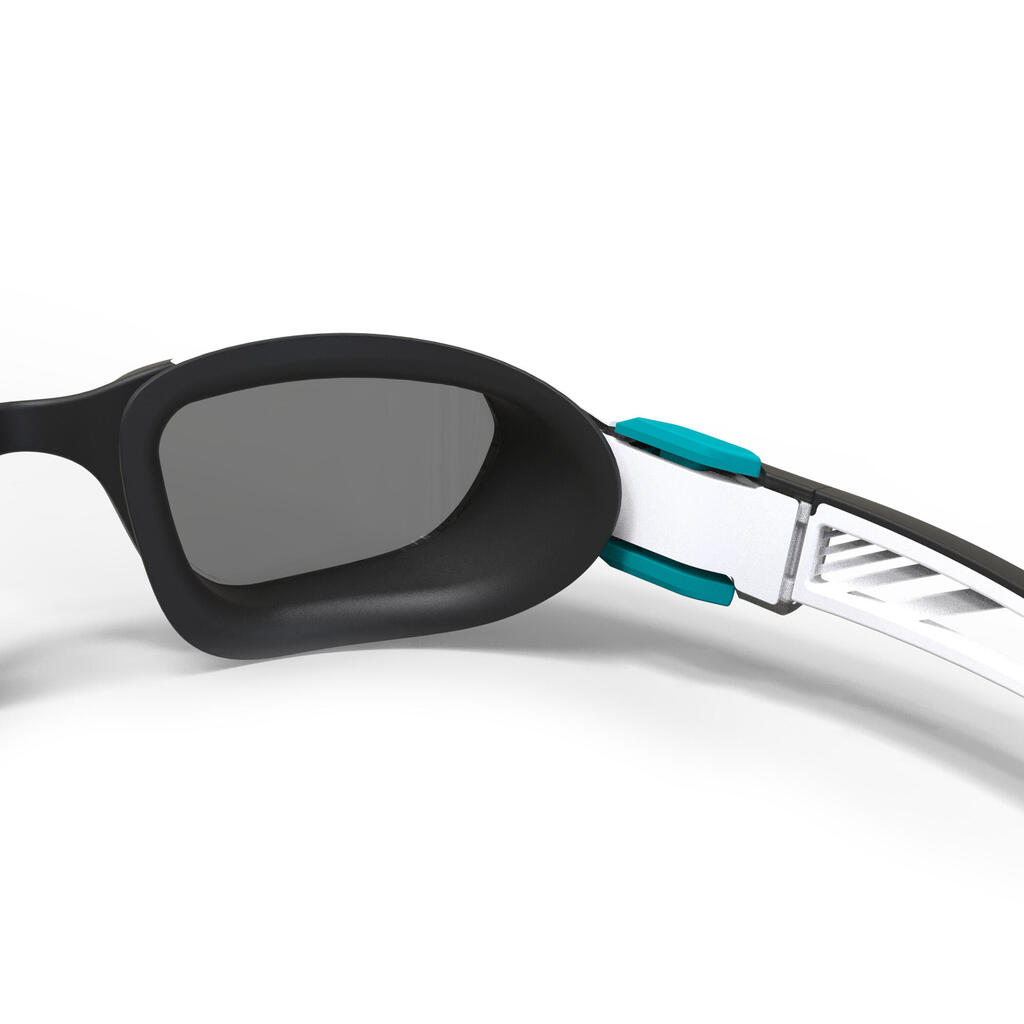 Plavecké okuliare Turn veľkosť S so zahmlenými očnicami bielo-čierne 