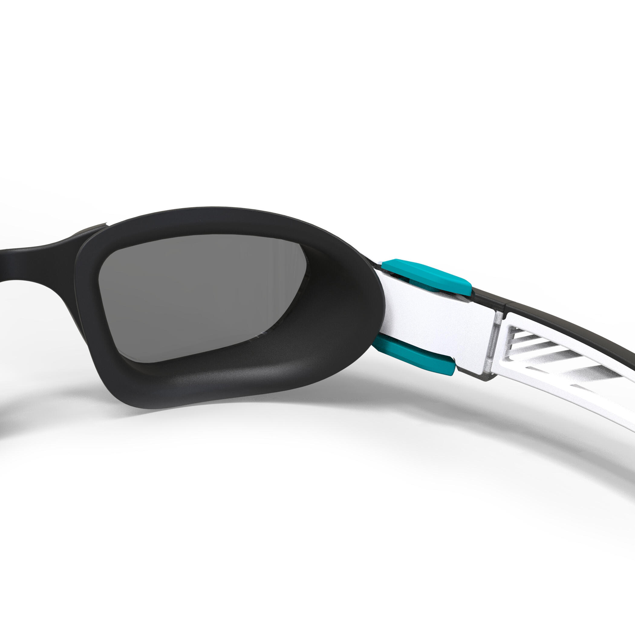 Swimming goggles - TURN Size S - Smoked Lenses - White/Black/Turquoise 6/7