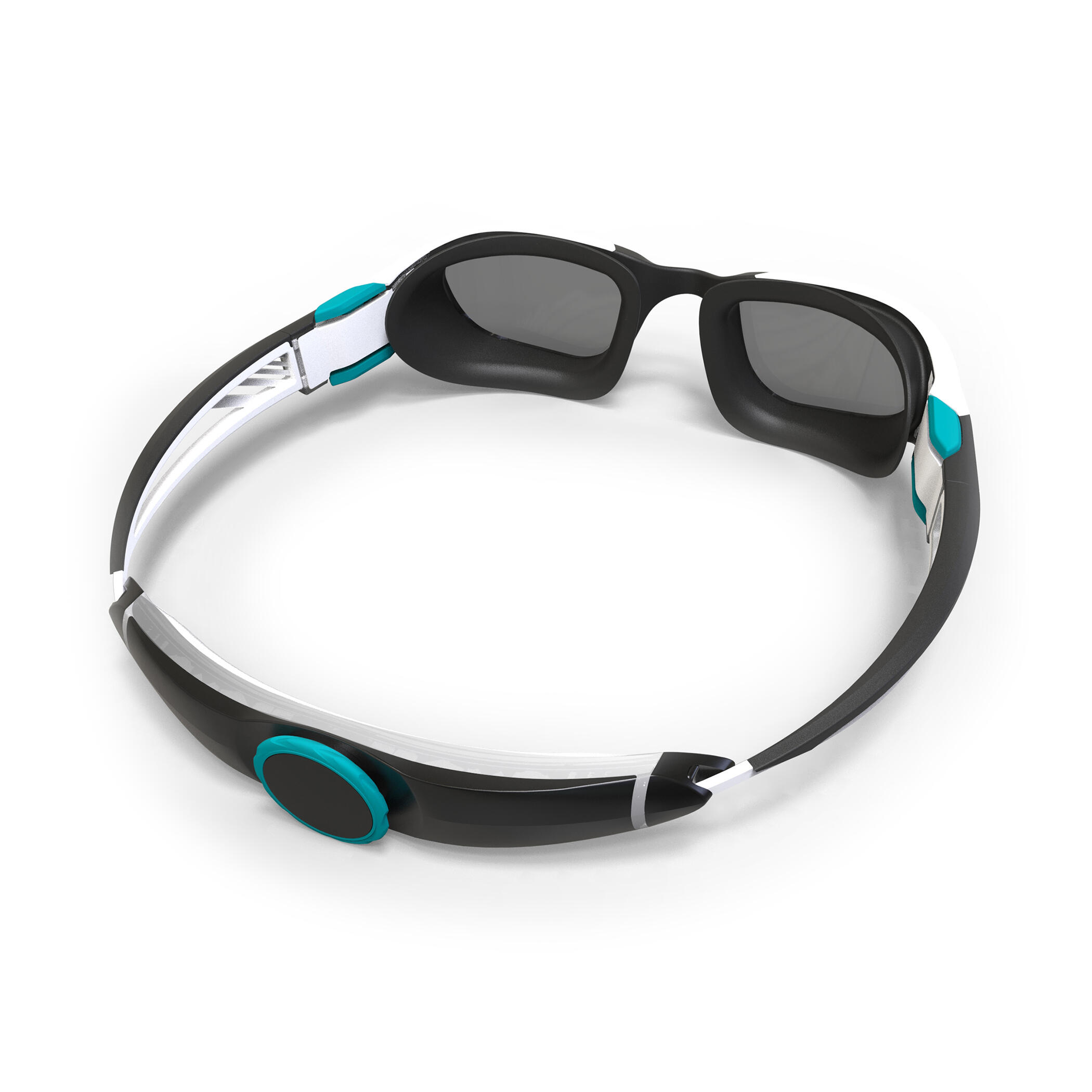 Swimming goggles - TURN Size S - Smoked Lenses - White/Black/Turquoise 5/7