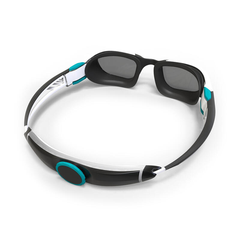 Lunettes de Natation - TURN Taille s - Verres Fumés - Blanc / Noir / Turquoise