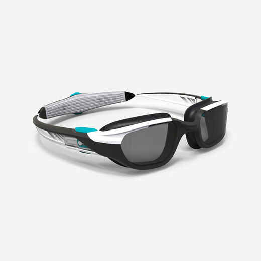 
      Swimming goggles - TURN Size S - Smoked Lenses - White/Black/Turquoise
  