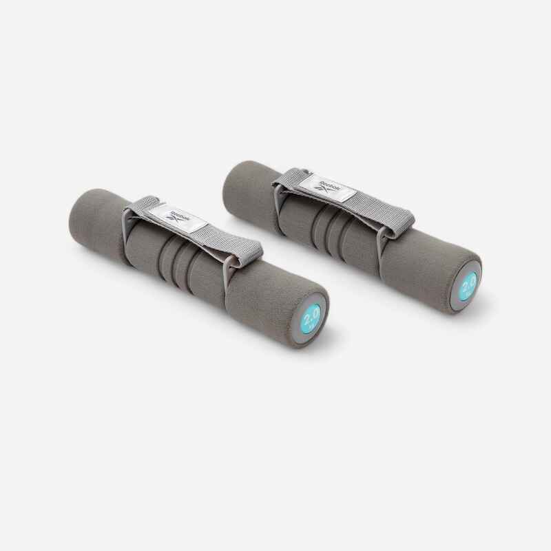 Schaumstoff-Hanteln Softgrip verstellbare Klettbänder 2 kg