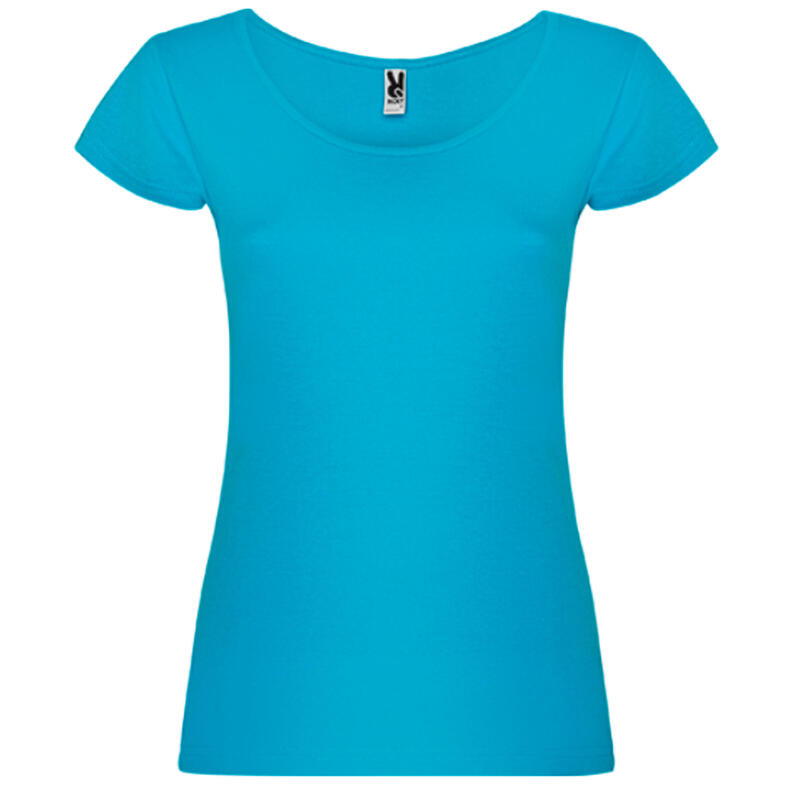 Camiseta manga corta Mujer básica Roly Guadalupe azul
