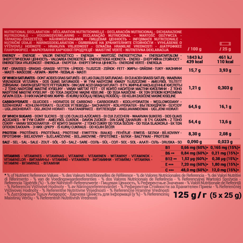 ENERGY BAR STRAWBERRY 5X25G