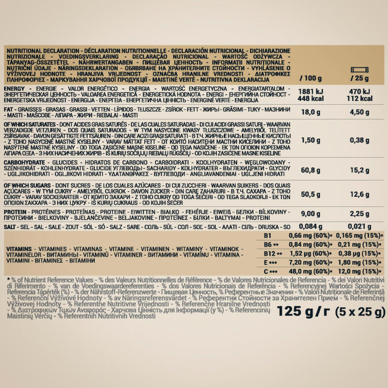 Energie Riegel Mandelpaste Marzipan natur 84 × 25 g
