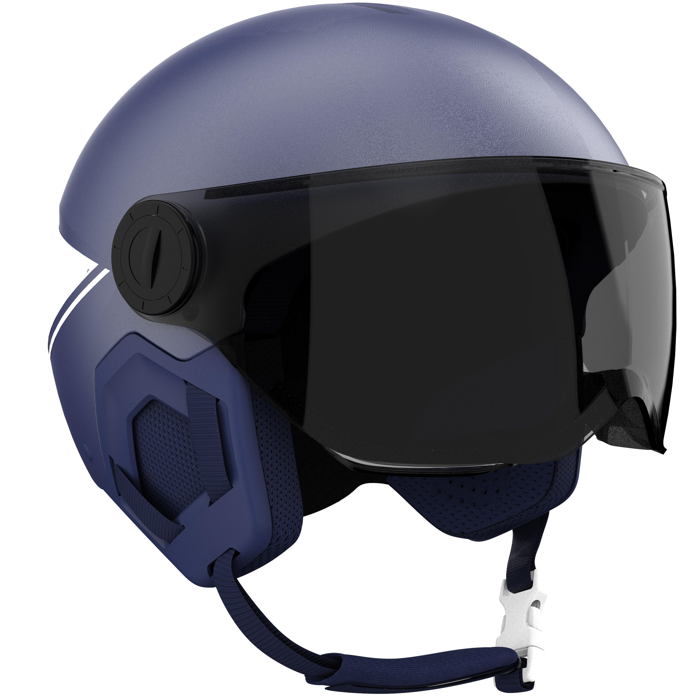 Wedze Kids' Ski Helmet With Visor H-kid 550 Navy Blue