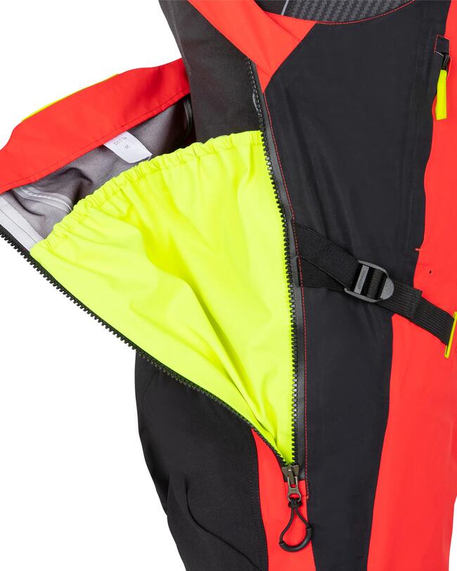 Salopette ouverte rouge offshore