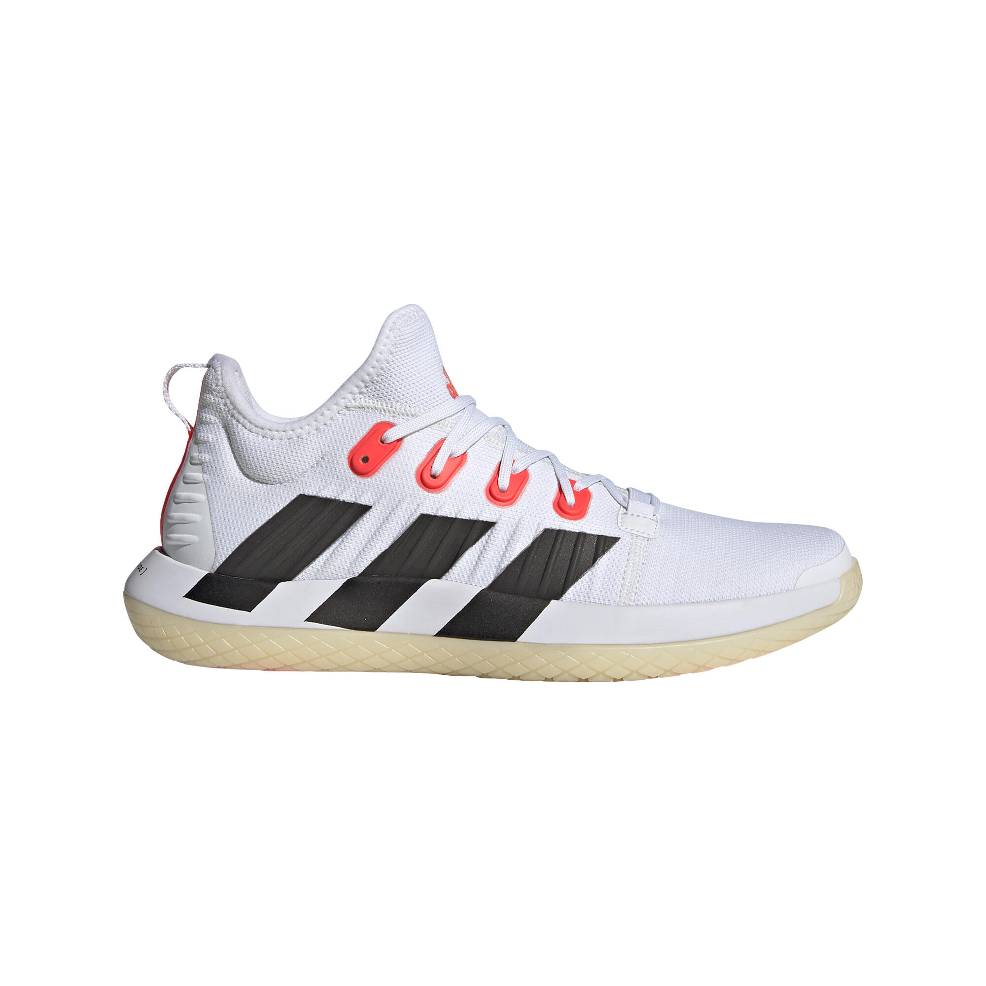 ADIDAS Handbalschoenen voor heren STABIL NEXT GEN wit / zwart / oranje  ecodesign | Decathlon