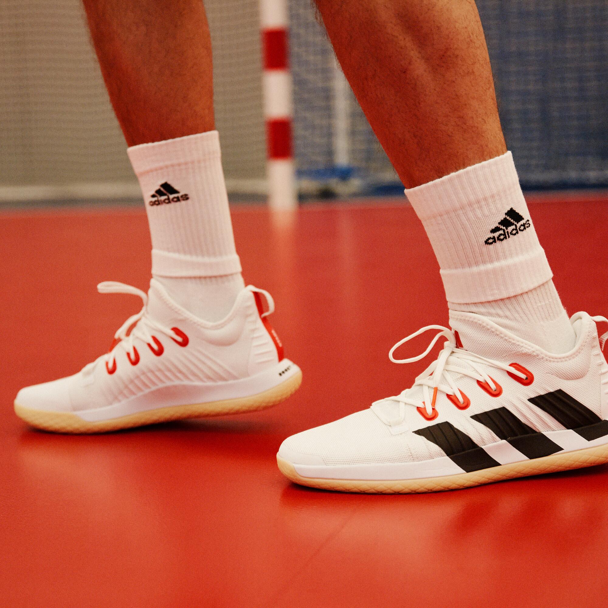 ADIDAS Handbalschoenen voor heren STABIL NEXT GEN wit / zwart / oranje  ecodesign | Decathlon