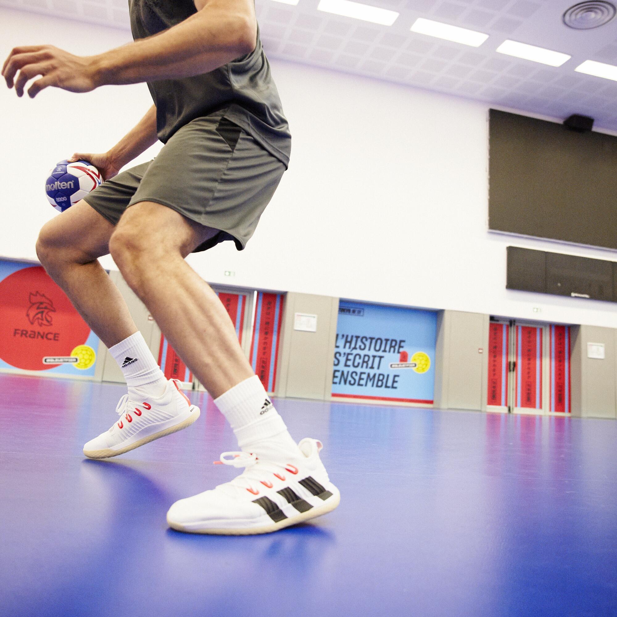 Chaussures de handball homme STABIL NEXT GEN ADIDAS blanc / noir / orange  ECO ADIDAS | Decathlon