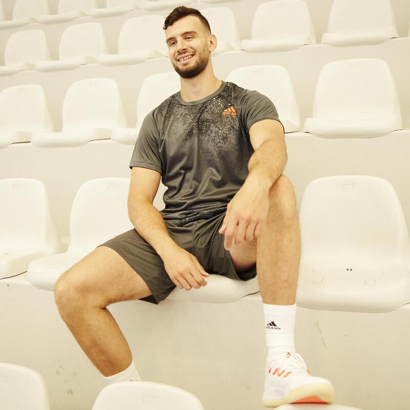 Maillot d'entraînement de handball homme adidas gris / noir