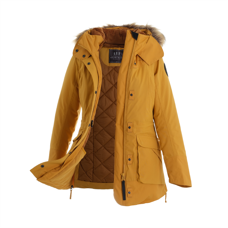 Parka hiver impermeable de randonnee SH900 20 C Jaune femme pour les clubs et collectivites Decathlon Pro