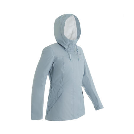 Куртка жіноча SH100 X-Warm для зимового туризму водонепроникна блакитна