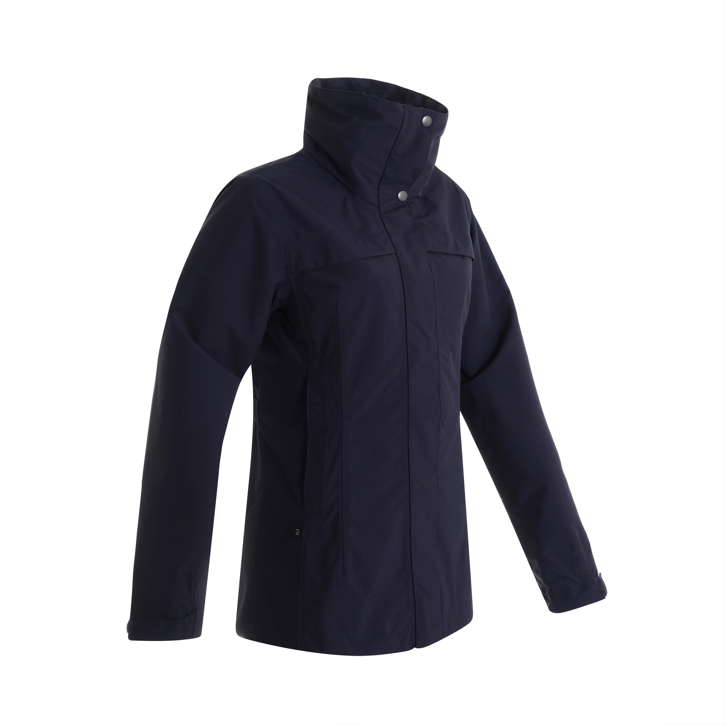 Women's waterproof 3in1 travel trekking jacket - Travel 100  0° - Navy 2/10
