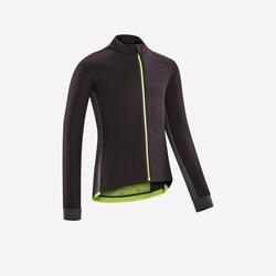 VESTE VELO ENFANT 500 NOIRE JAUNE