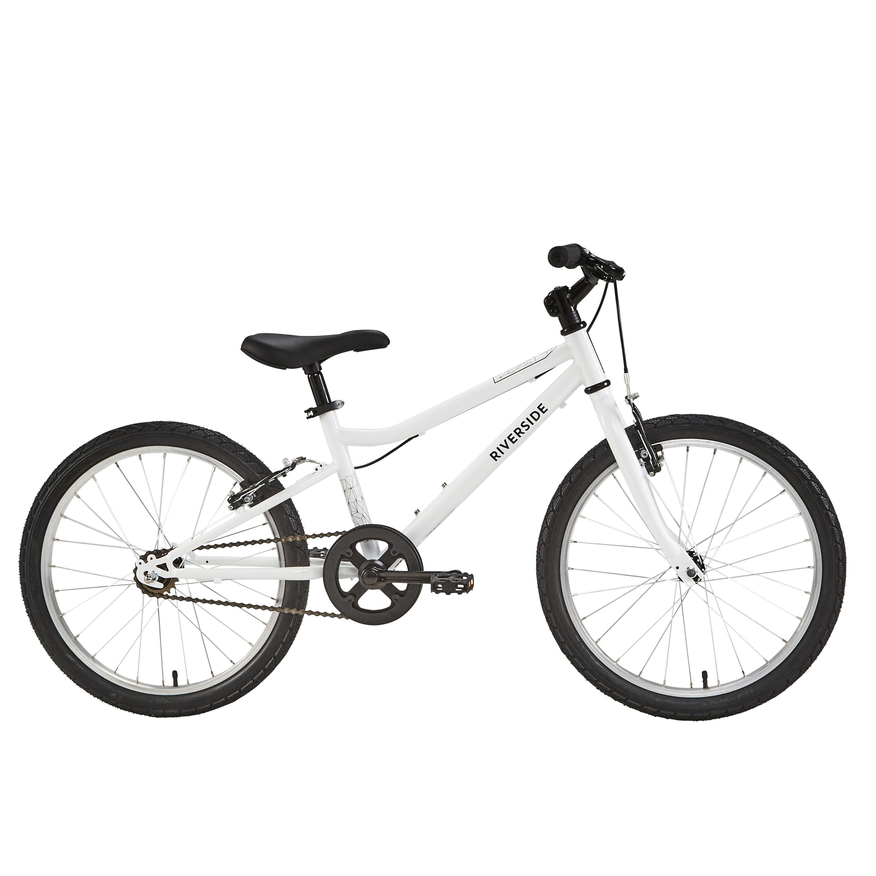 Kids' 20-inch robust single speed hybrid bike, White 4/14