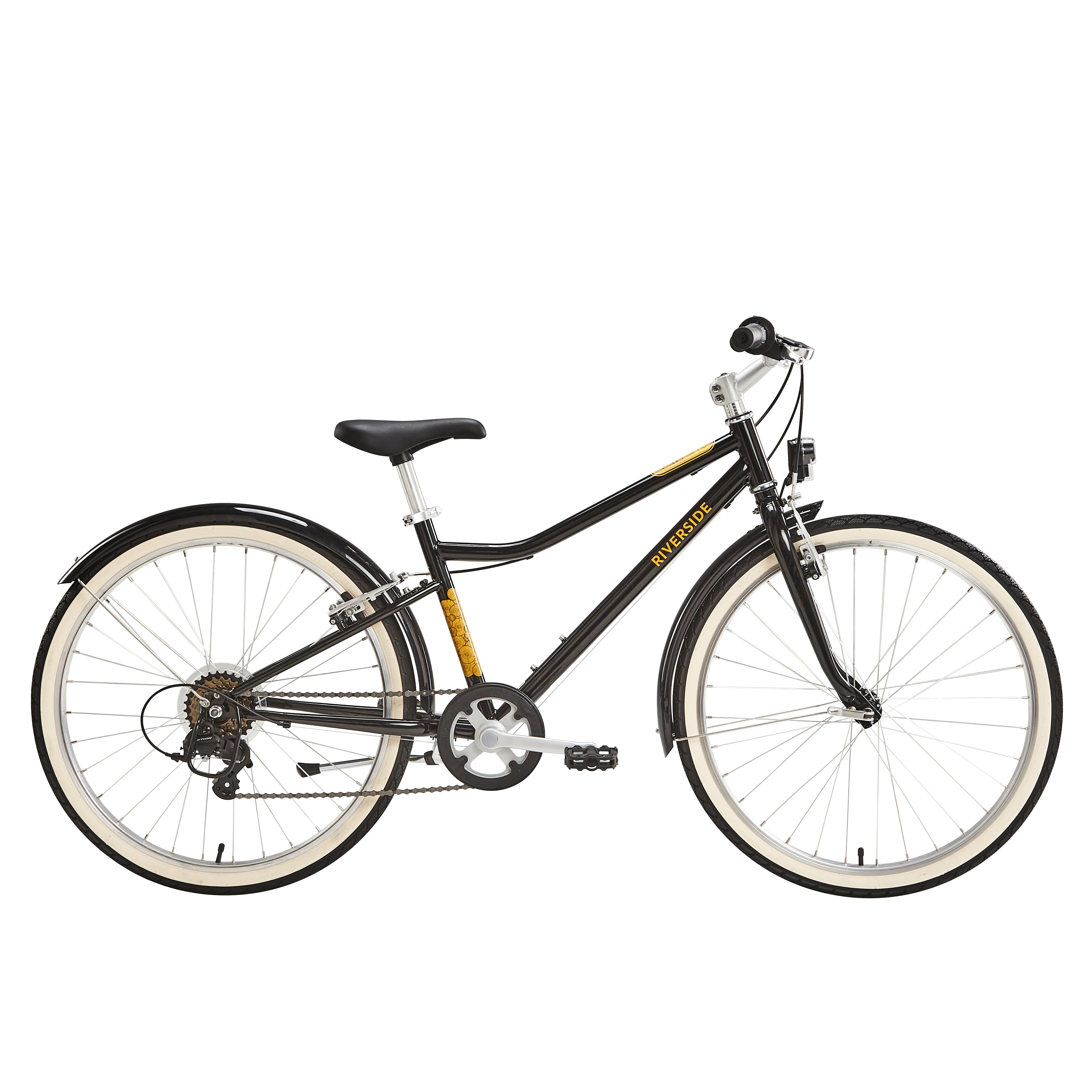 BicicletÄƒ polivalentÄƒ Riverside 500 24 inch Negru-Galben Copii 9-12 ani
