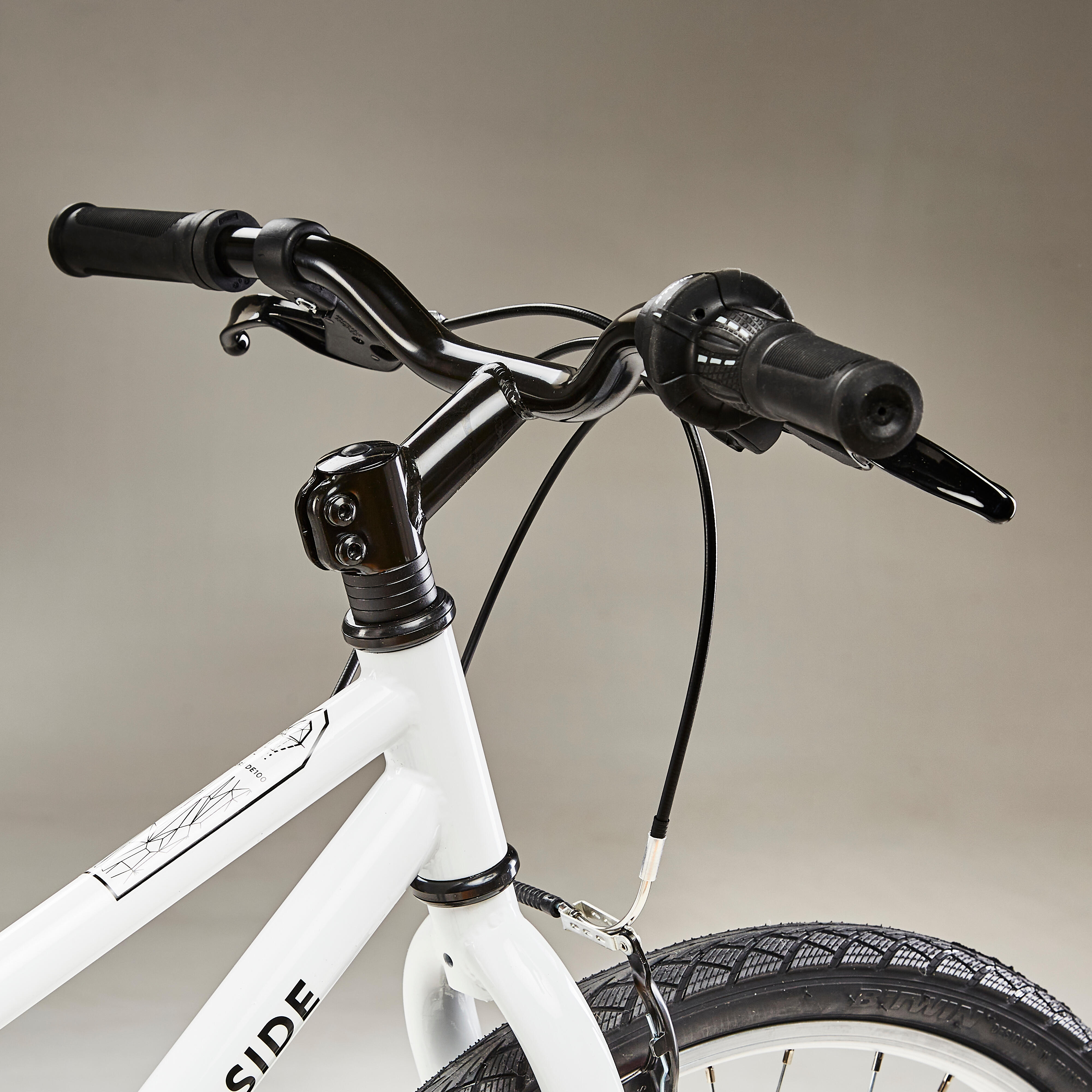 Vélo hybride de 24 po pour enfants - Riverside 100 blanc - BTWIN