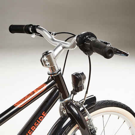 20 inch kids hybrid bike riverside 500 6-9 years - Black/peach