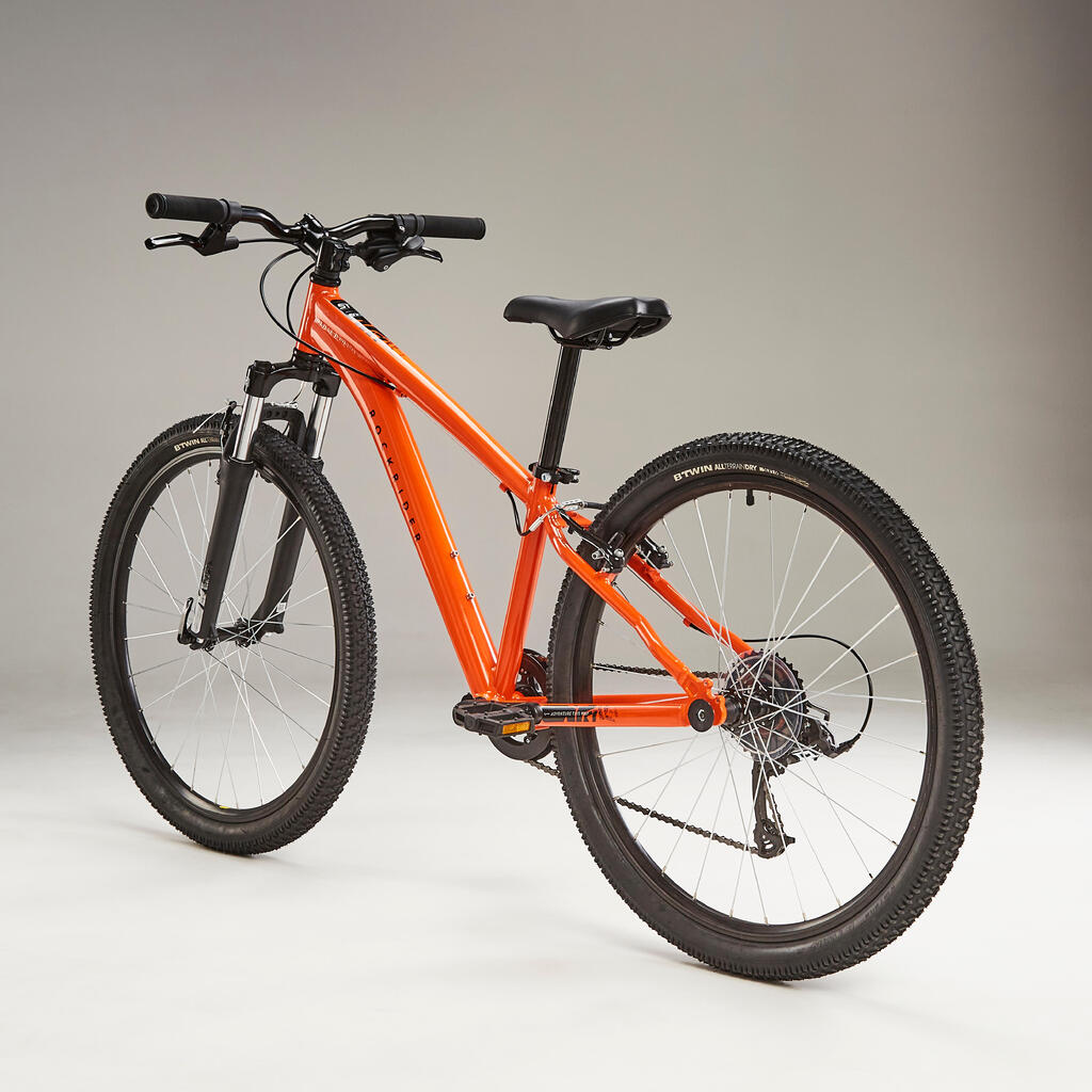 Kids' 26-inch lightweight aluminium mountain bike, orange
