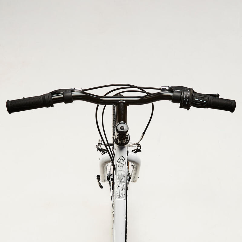 Bicicletă polivalentă Riverside 100 24" alb copii 135-150 cm
