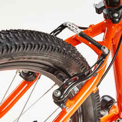 Kids' 26-inch lightweight aluminium mountain bike, orange