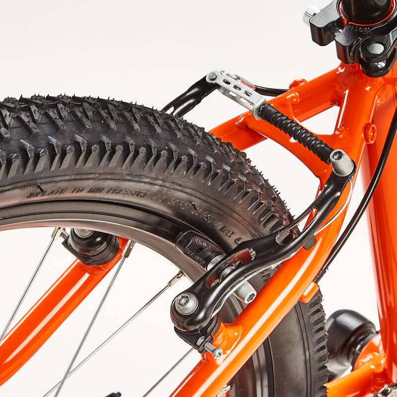 Pack Bicicleta montaña 26 pulgadas aluminio Rockrider ST 500 naranja 9-12 años