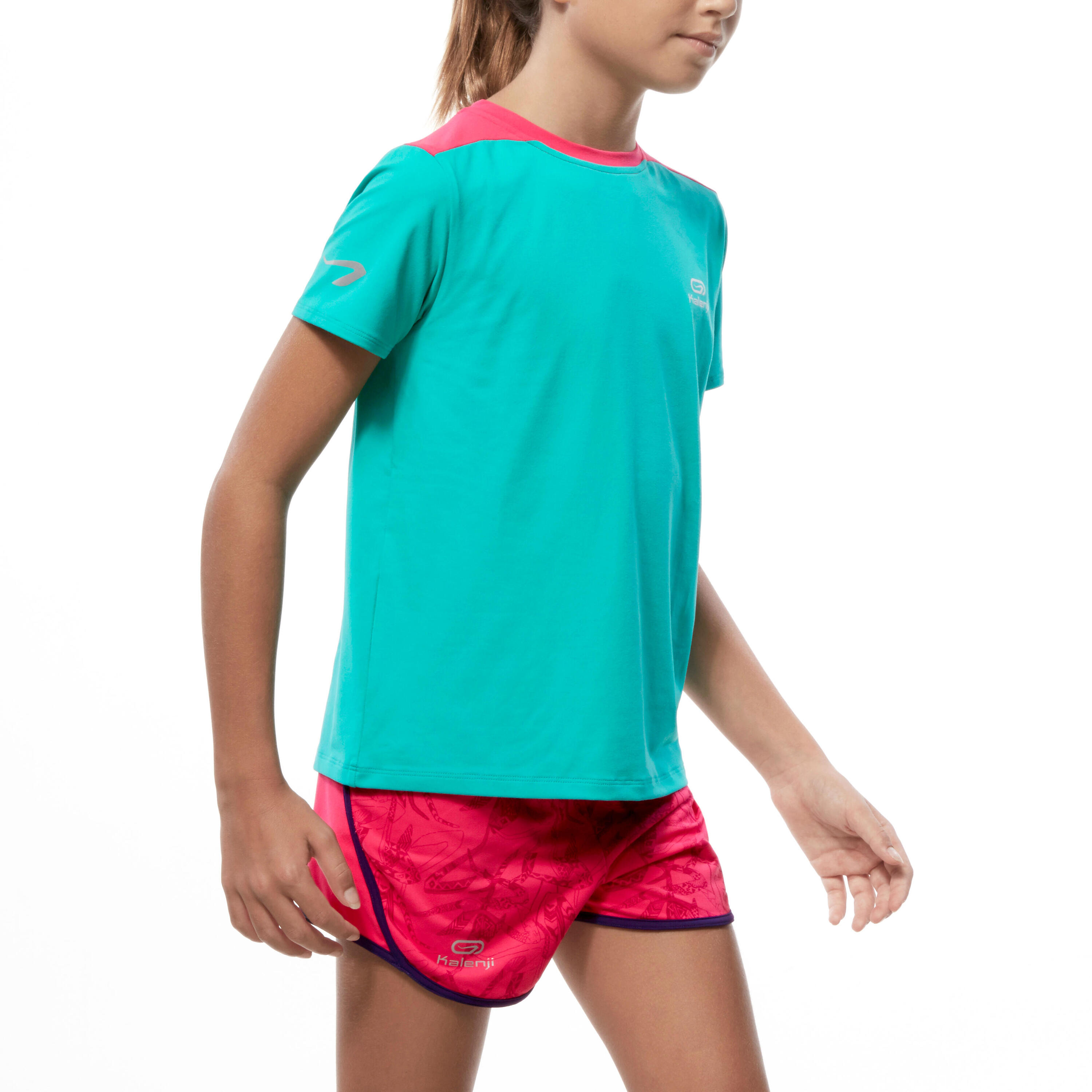 Eliofeel Children's Running TS Green Pink 3/14