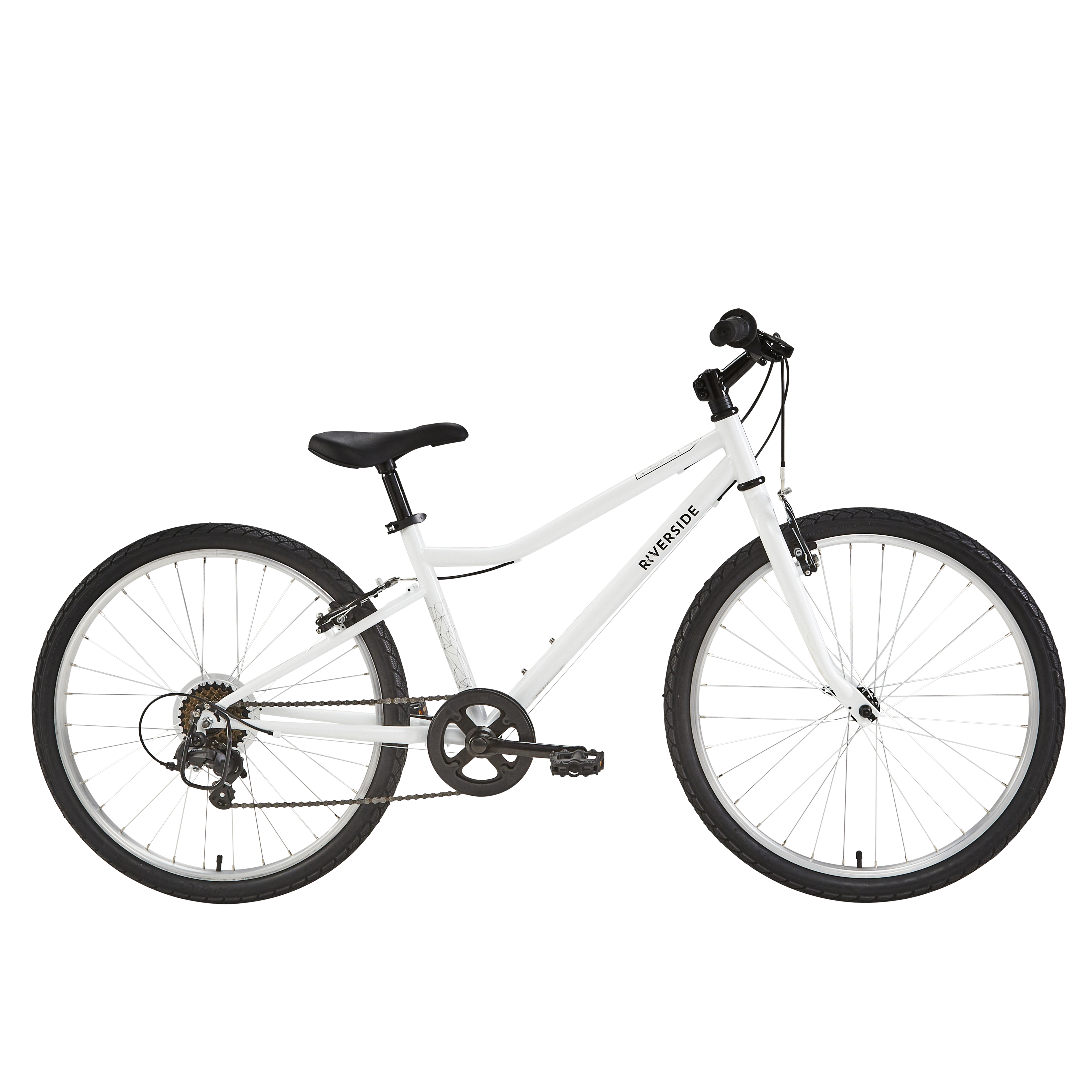 Bicicleta polivalente niños 24 pulgadas Riverside 100 blanco 9-12 años