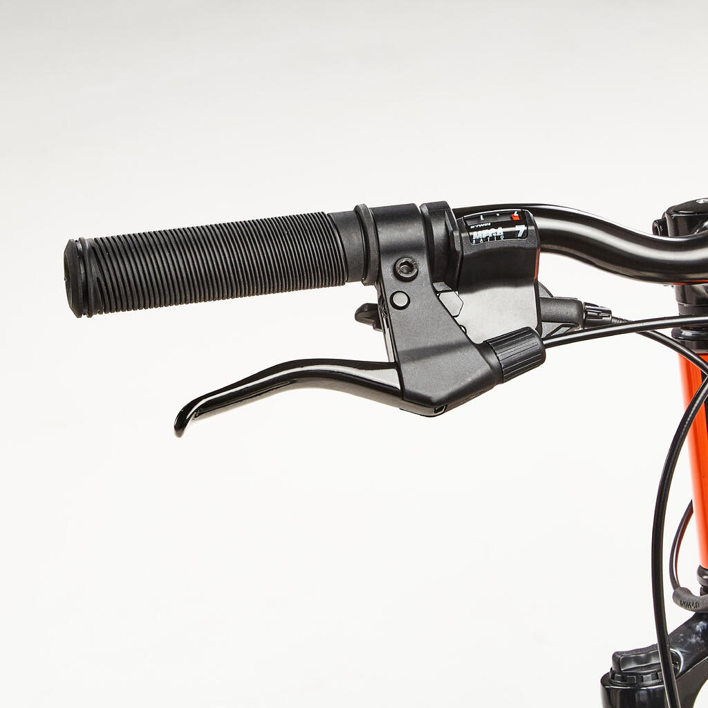 Kids' 26-inch lightweight aluminium mountain bike, orange