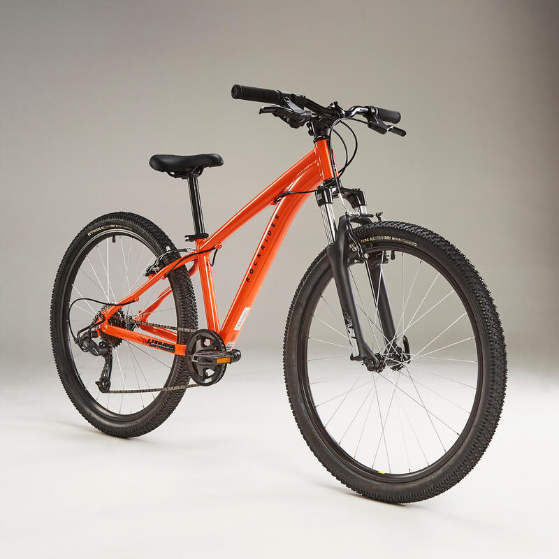 Pack Bicicleta montaña 26 pulgadas aluminio Rockrider ST 500 naranja 9-12 años
