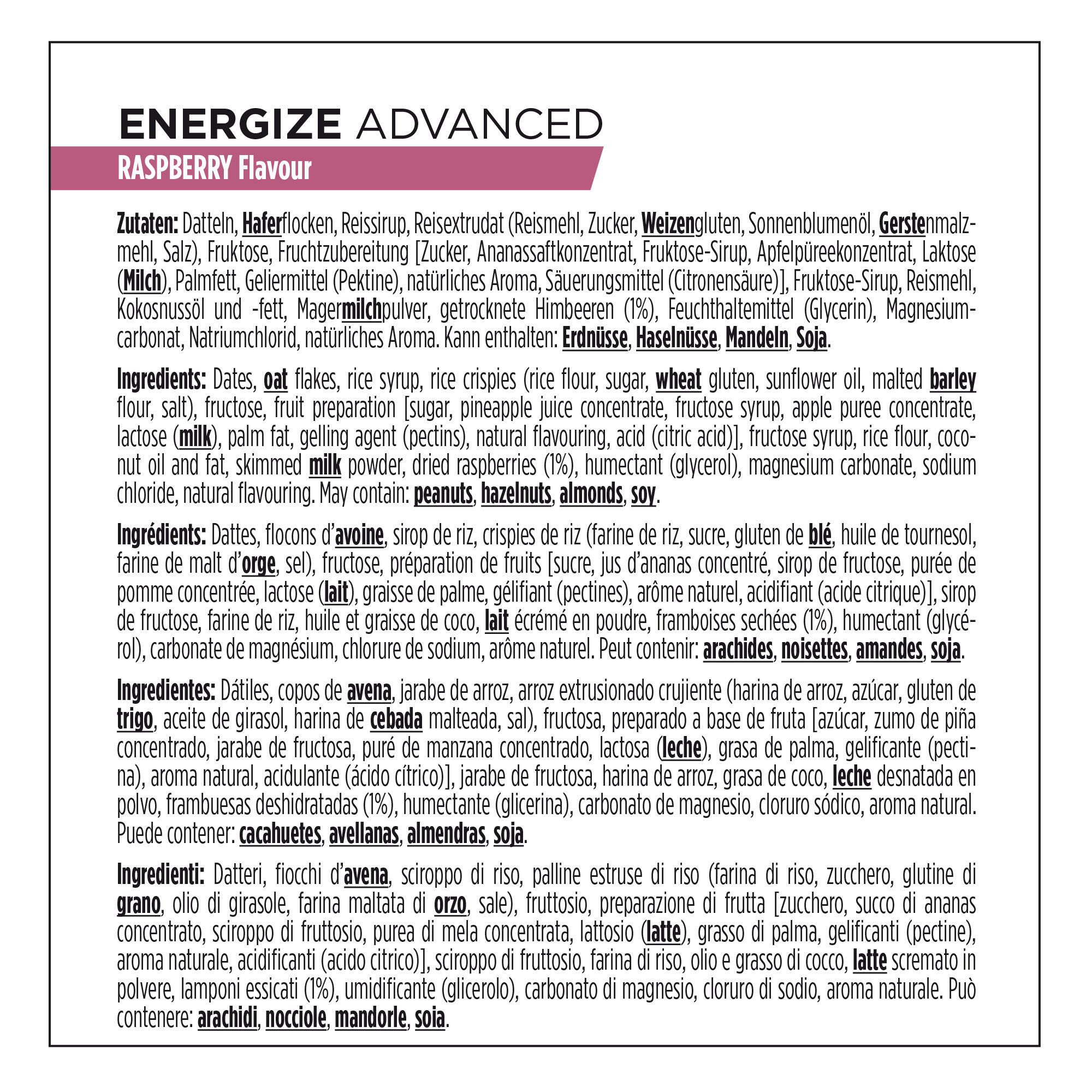 POWERBAR Energetické tyčinky Energize C2max Powerbar malinové 3 × 55 g ...... · záber 5