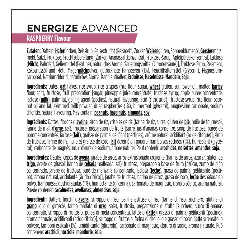 Barre Energétique Energize C2max Powerbar Framboise 3x55G