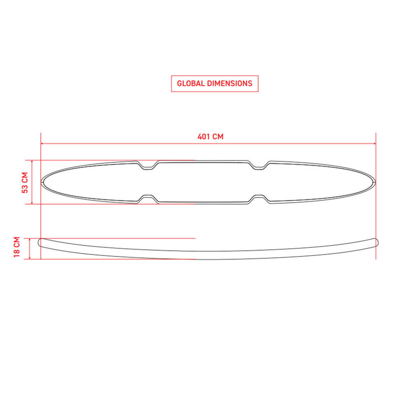 Camera d'aria kayak x100+ fondo dropstitch gonfiabile 4 posti