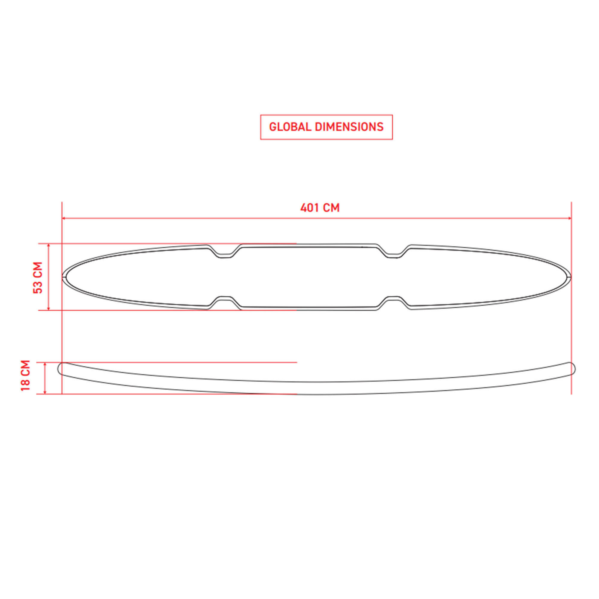 Gonfiabile fondo vescica drop stitch kayak x100+ 4 posti