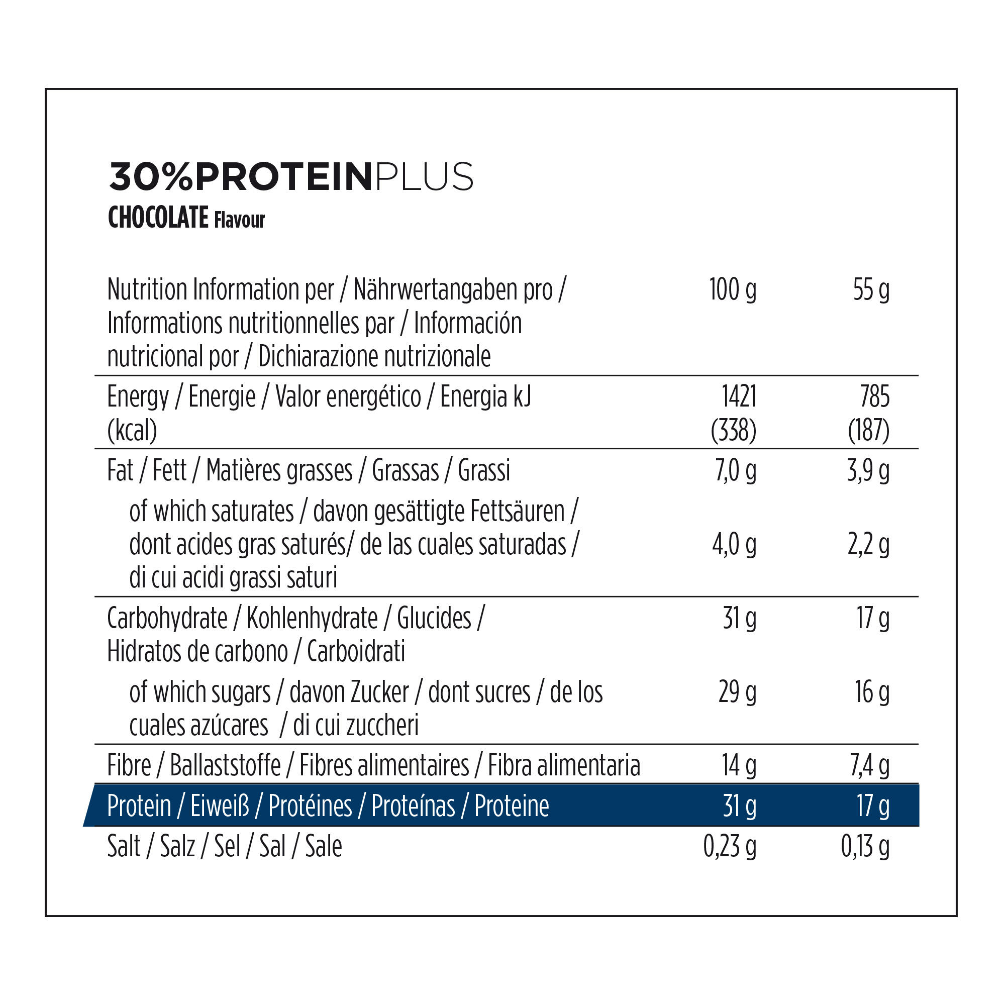 Protein Plus Protein Bar 3x55g - chocolate 2/5