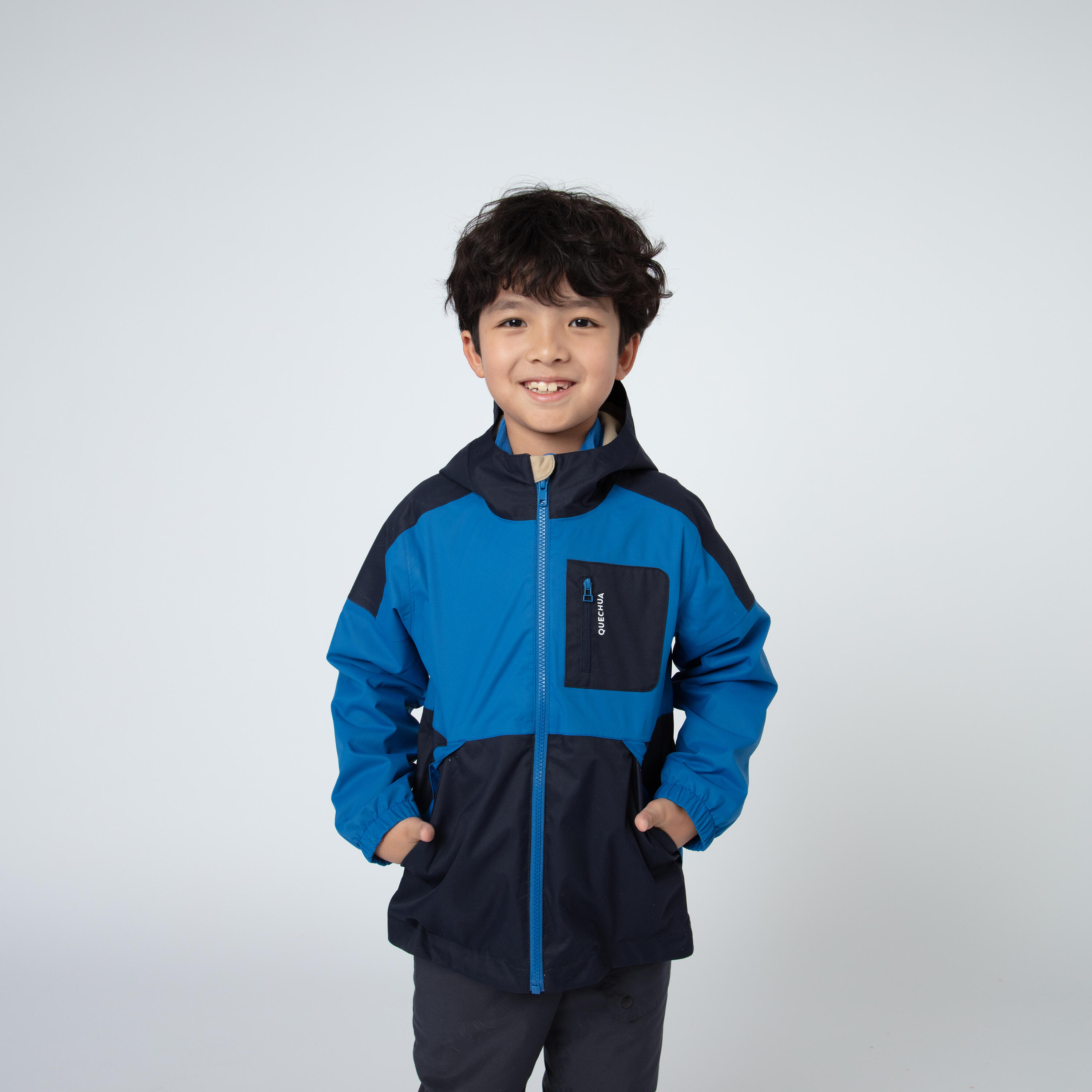 Kids 2 6 Years Hiking Waterproof and Lightweight 3 in 1 Jacket SH100 X Warm