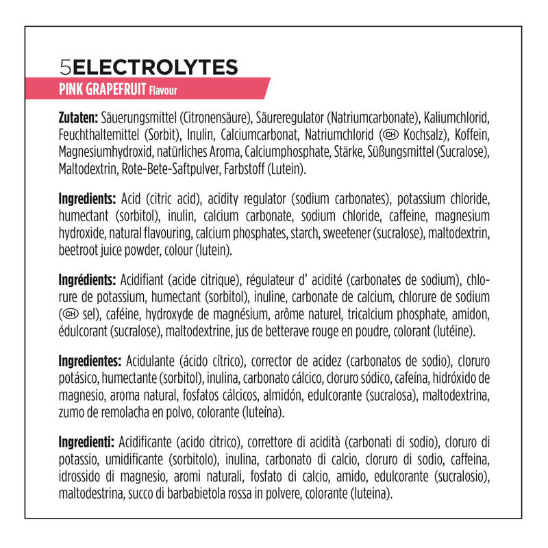 Bebida Electrolitos 10 Tabletas Pomelo (75 mg Cafeína)