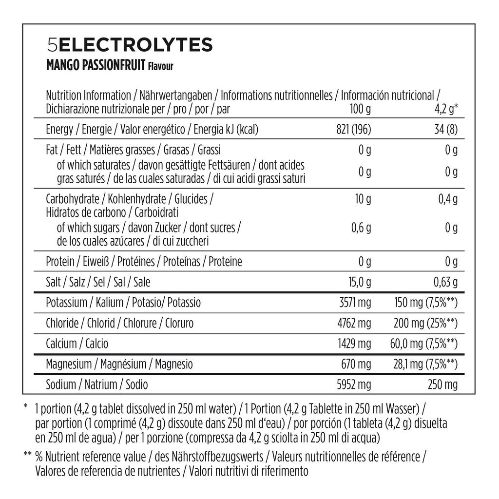 Elektrolitų gėrimo tabletės, 10 x 4,2 g, mangų skonio