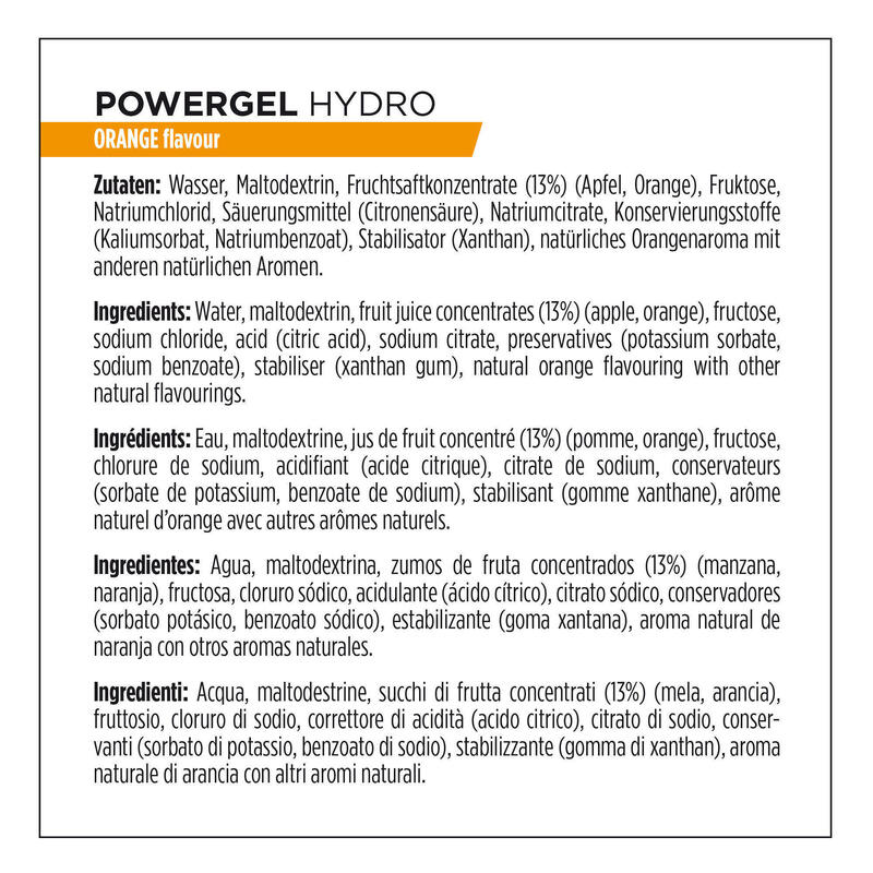 Energetický gel Hydrogel pomerančový 67 ml