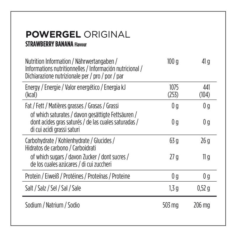 Żel energetyczny POWER GEL truskawkowo-bananowy x4