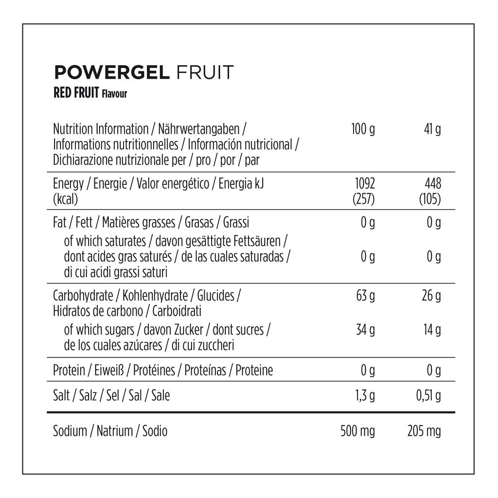 ЕНЕРГИЕН ГЕЛ POWERGEL, 4 БР. X 41 Г, ЧЕРВЕНИ ПЛОДОВЕ