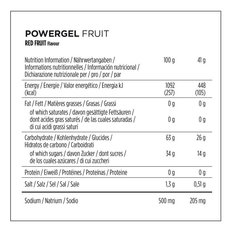 Energetický gel Power Gel s příchutí lesních plodů 4 × 41 g