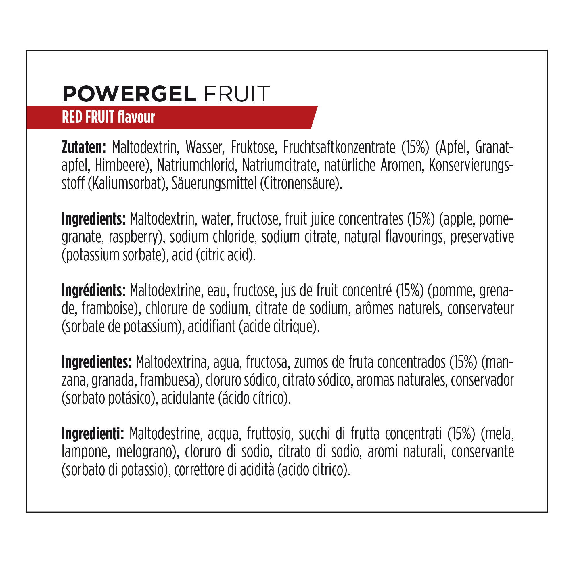 POWERBAR POWERBAR Power Gel energetický gél červené ovocie 4×41 g ...... · záber 5