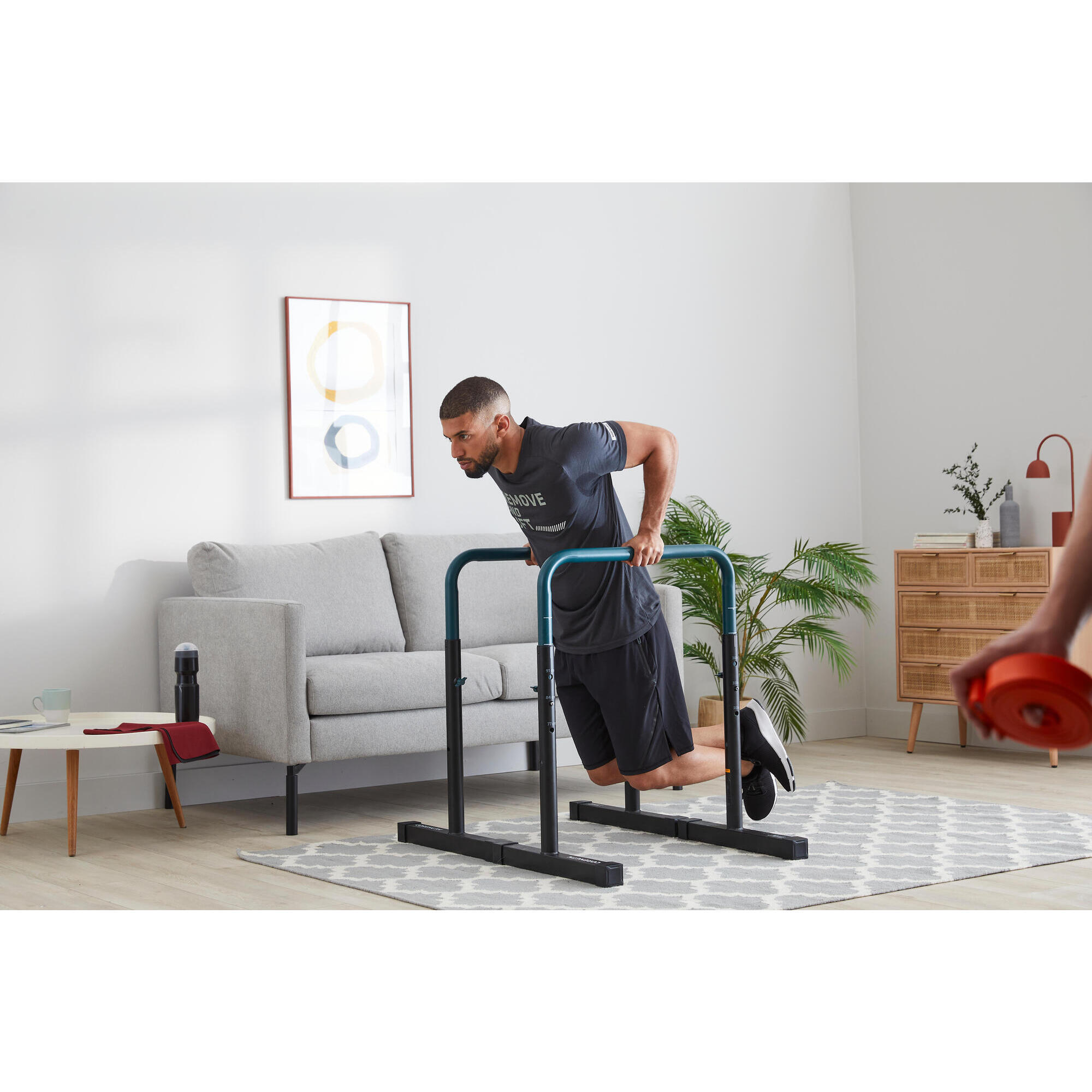 SEGUNDA VIDA Barras Paralelas Dip Bar Fondos Training Station 100 ajustable Decathlon