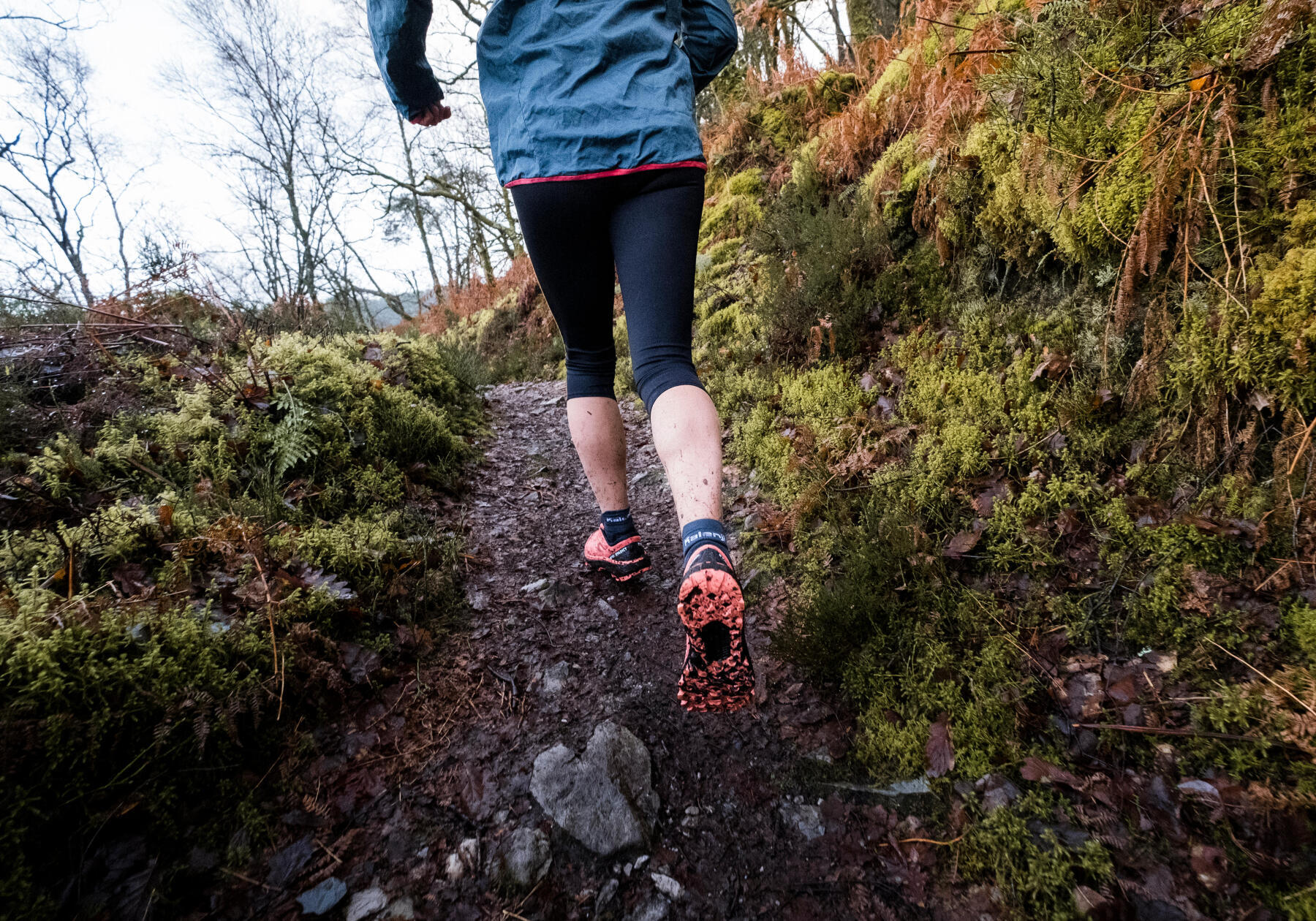 courir en sentier à l’automne avec les bonnes chaussettes