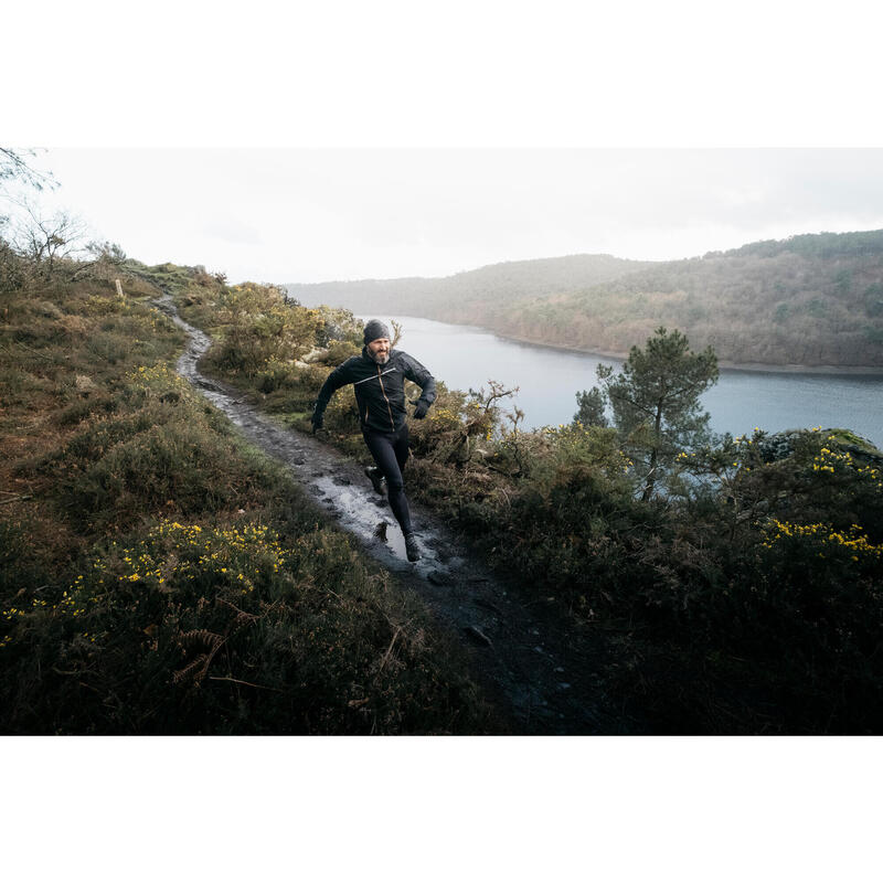 Colanți Alergare Trail Running Emboss Negru Bărbați 