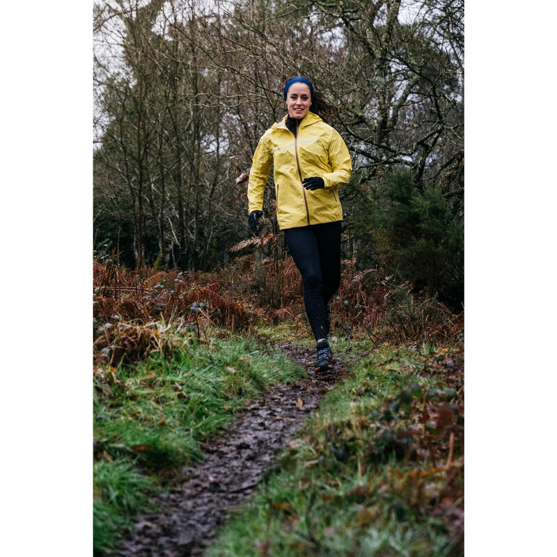 LEGGINGS DE TRAIL RUNNING EMBOSS MULHER PRETO BRONZE